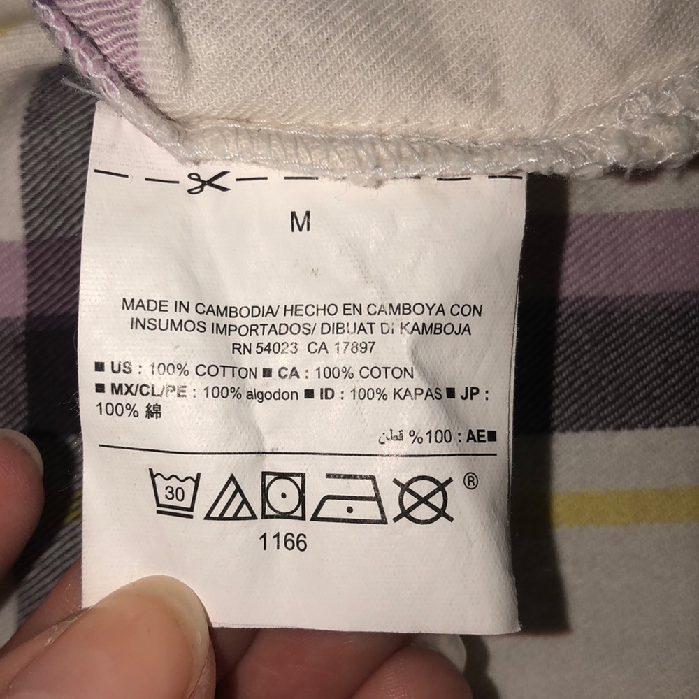 Old Navy Plaid Boyfriend Button-down Shirt - Size Medium - Picture 8 of 8